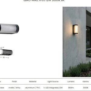 Aplica LED iluminat exterior IP65 EBRO - Img 2