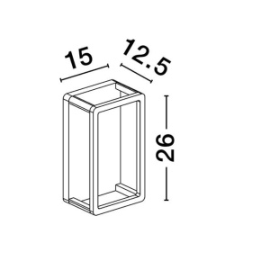 Aplica LED iluminat exterior modern IP65 VEL 229486 universul-luminii.ro