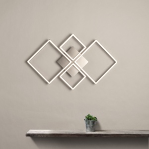 Aplica LED lumina ambientala Wall Art 4lt Square 2914SS SRT 79746 universul-luminii.ro