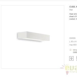 Aplica LED moderna cu lumina ambientala up/down CUBE AP1 SMALL 161785 51446 universul-luminii.ro