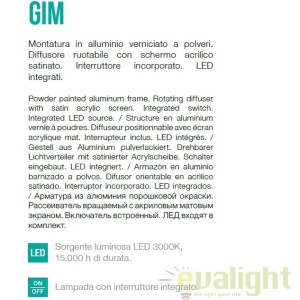 Aplica LED moderna GIM AP1 alba 167152 43066 universul-luminii.ro