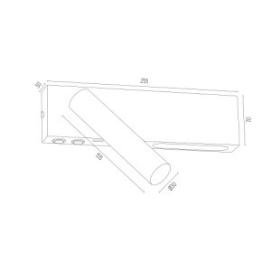 Aplica LED moderna pentru noptiera dormitor JASPER negru 103596 universul-luminii.ro