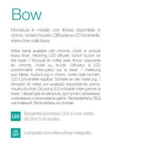 Aplica LED oglinda, tablou BOW AP D46 OTTONE 52766 universul-luminii.ro