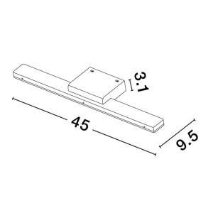 Aplica LED pentru baie cu protectie IP44 NYX gri 122446 universul-luminii.ro
