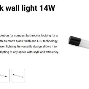 Aplica LED pentru baie IP44 KIVA 900 negru 14W 2700K - Img 2