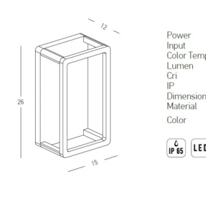 Aplica LED pentru iluminat exterior decorativ IP65 Beck 154166 universul-luminii.ro