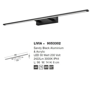 Aplica LED pentru perete baie IP44 LIVIA 222656 universul-luminii.ro