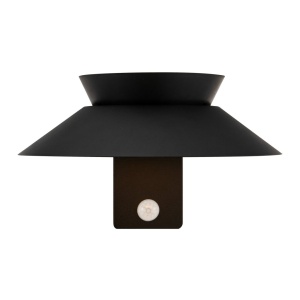 Aplica LED solara de exterior cu senzor de miscare IP44 Justina negru 130526 universul-luminii.ro
