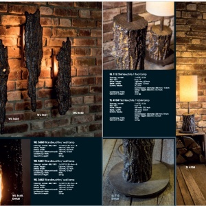 Aplica lumina ambientala design scoarta de copac din aluminiu turnat WL 3662, 60cm 175336 universul-luminii.ro