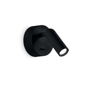 Aplica moderna cu spot LED directionabil BEAN ROUND AP neagra - Img 1