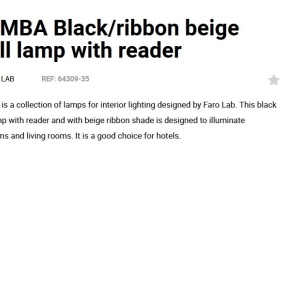 Aplica moderna design elegant SAMBA reader LED negru/bej - Img 2