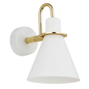 Aplica moderna design retro Beverly alb/auriu - Img 2