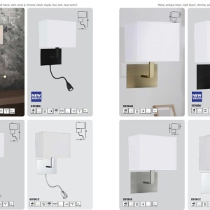 Aplica moderna eleganta cu reader Led Hotel argintiu satin 112276 universul-luminii.ro