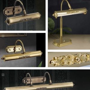 Aplica pentru oglinda / tablou design clasic de lux Picture Lamp 24K gold plated, medium 95976 universul-luminii.ro