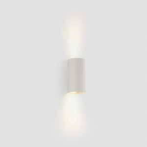 Aplica perete aluminiu striat alb, 2xGU10, SOLE round - Img 3