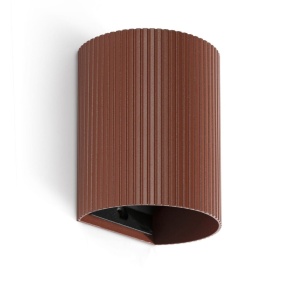 Aplica perete aluminiu striat terracotta, 1xGU10, SOLE round