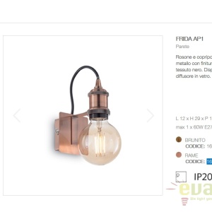 Aplica perete design industrial FRIDA AP1 RAME 163338 - Img 3