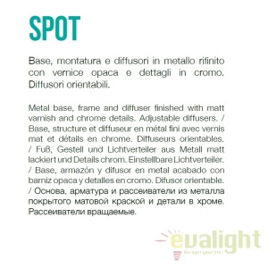 Aplica perete design modern minimalist SPOT AP1 alba 156729 - Img 2