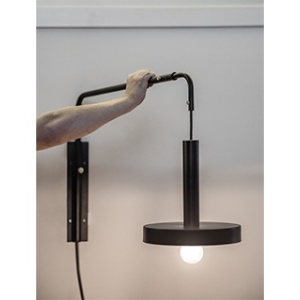 Aplica perete extensibila design modern WHIZZ auriu/negru 83486 universul-luminii.ro