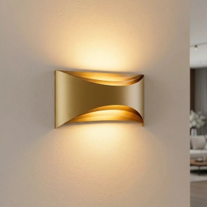 Aplica perete iluminat ambiental sus si jos Leon LED, Gold