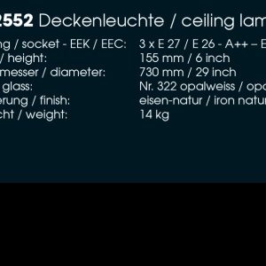 Aplica perete sau tavan design industrial din fier forjat DE 2552, 73cm 42936 universul-luminii.ro
