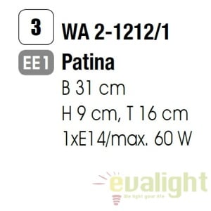 Aplica perete stil clasic Aida WA 2-1212/1 Patina OR 57216 universul-luminii.ro