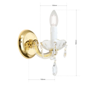 Aplica perete stil clasic Marie Claire 1 WA 2-521/1 gold OR - Img 9