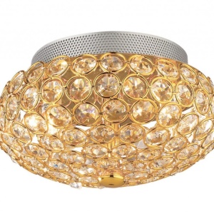Aplica, Plafoniera cristal Venezian diam 25,5cm KING PL3 ORO 075402