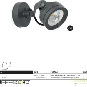 Aplica / Proiector LED de exterior cu protectie IP65 / 3000K ALFA 70025 179376 universul-luminii.ro