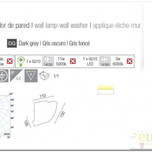 Aplica si lumina ambientala, functionalitate dubla, IP 44 Proa 74400 47586 universul-luminii.ro