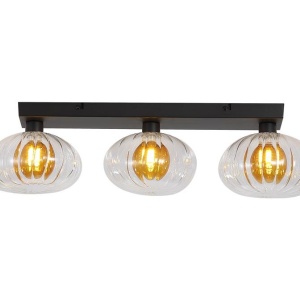 Aplica sticla transparenta si chihlimbar Sunbeam 3L 623116 universul-luminii.ro