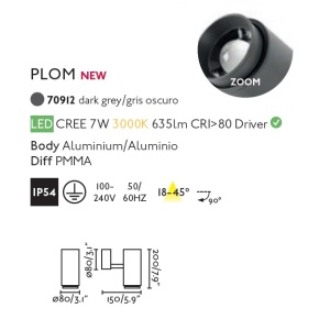Aplica tip Proiector LED de exterior IP54 PLOM 82016 universul-luminii.ro