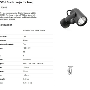 Aplica tip Proiector LED de exterior IP65 SLOT-1 81996 universul-luminii.ro