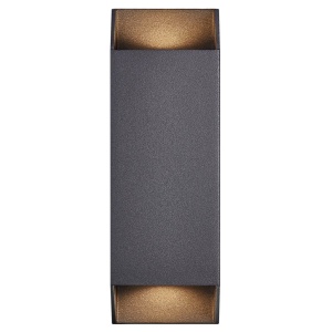 Aplica up/down de perete pentru iluminat exterior IP54 Nico square 22 negru 115116 universul-luminii.ro