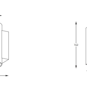 Aplica up/down SANDY WL SQUARE, negru 123296 universul-luminii.ro