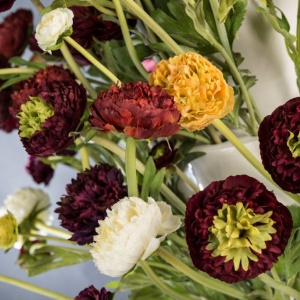 Aranjament floral, decor festiv design LUX, BABILON RANUNCOLO BIG 95cm, multicolor - Img 3