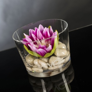 Aranjament floral mic decor festiv design LUX, ROMANTIC LOTUS FLOWER, violet 1141956.40 - Img 2