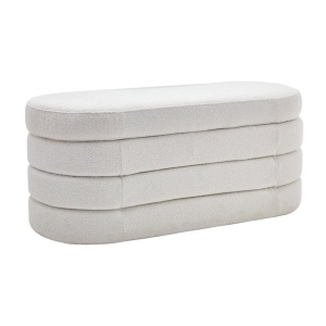 Bancheta cu spatiu de depozitare, Tesatura Boucle, VOQUE 115cm