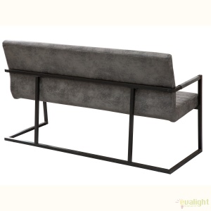 Bancheta design industrial vintage, Imperial 160cm, gri A-38199 VC - Img 2
