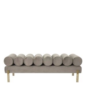 Bancheta moderna design LUX Oxley, Savona vintage greige - Img 3