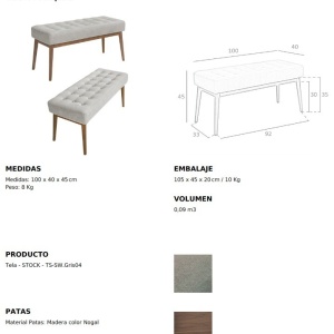 Bancheta tapitata design modern Bock - Img 6