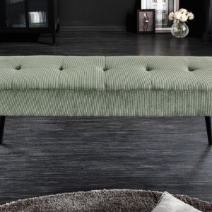 Bancheta tapitata design modern Boutique 100cm, verde - Img 5