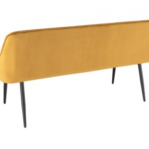 Bancheta tapitata design modern Turin 160cm, catifea galbena - Img 7