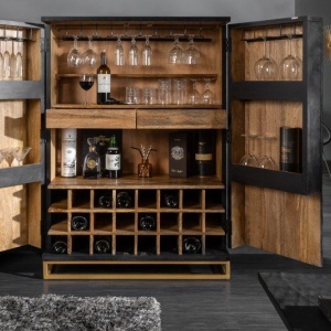 Bar din lemn de mango Scorpion 140cm, negru - Img 3