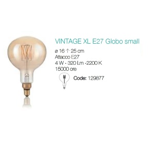 Bec de dimensiuni mari, cu filament LED VINTAGE XL E27 4W GLOBO SMALL 129877 68206 universul-luminii.ro