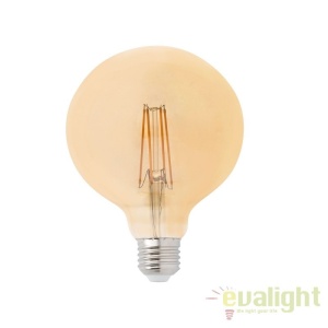 Bec E27 GLOBE LED LED AMBER 5W 2200K DIMABLE 17434