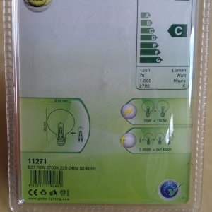 Bec economic Globo E27 70W, 2700K+ G9 11271 GL 83386 universul-luminii.ro