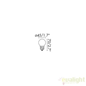 Bec LED decorativ FILAMENT E27 LED 2W 2700K 17417 68076 universul-luminii.ro