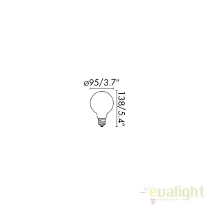 Bec LED decorativ Globe FILAMENT E27 4W 2700K 17415 45056 universul-luminii.ro