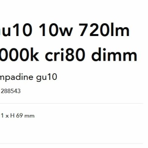 Bec LED dimabil, Gu10 10W 720lm 3000K cri80 dimm 166696 universul-luminii.ro